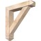 Ekena Millwork Traditional Arts and Crafts Smooth Bracket w/ Offset Brace, Douglas Fir, 5 1/2"W x 26"D x 26"H BKT0604X26X26TRA03SDF - alternate 1